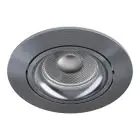 Noxion Innfelt Spot Vision MR16 Vippbar Skinnende Grå | 82mm - Utskjæring 69mm - IP20 - Inkl. GU10 Sokkel