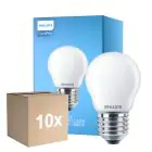 Fordelspakning 10x Philips Corepro LED Lustre E27 Ball matt 6.5W 806lm - 840 kald hvit | erstatter 60W