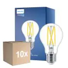 Fordelspakning 10x Philips Master LED E27 Pære Filament Klar 5.9W 806lm - 922-927 Dim To Warm | Beste Fargegjengivelse - Dimbar - Erstatter 60W