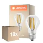Fordelspakning 10x Ledvance Classic LED E27 Pære Filament Klar 5.9W 806lm - 827 Ekstra Varm Hvit | Erstatter 60W