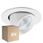 Fordelspakning 6x Noxion LED Spot Forza V2 Aluminium Hvit 28/32/36/40W - 3300/3700/4100/4500lm 36D - 930-940-957 CCT | 160mm - Utskjæring 145mm - Beste Fargegjengivelse
