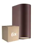 Fordelspakning 6x Nordlux Dion Veggbelysning Aluminium Rusten Up & Down | Egnet for 2x GU10