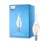 Philips Corepro LED Mignon E14 Böjd topp filament klar 2W 250lm - 827 ekstra varm hvit | erstatter 25W