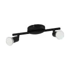 Eglo Taklampe Buzz-LED Stål Svart 2x2.8W 2x250lm - 830 Varm Hvit | IP20 - Inkl. 2x GU10