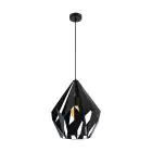Eglo Pendel Lampe Carlton 5 Stål Svart | IP20 - Egnet for 1x E27 