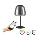 Eglo Bordlampe Alfero-Z Stål Svart 7.7W 1000lm - 827-865 Innstillbar Hvit + RGB | IP20 - Zigbee Dimbar