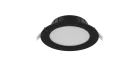 Noxion LED Downlight Hera Flat Innfelt Svart 9W 900lm 80D - 827-830-840 CCT | 132mm - Utskjæring 120mm