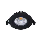 Noxion LED Vippbar Slim Spot Svart Runde 5W 550lm 60D - 940 Kald Hvit | 85mm - IP54 - Dimbar - Beste Fargegjengivelse