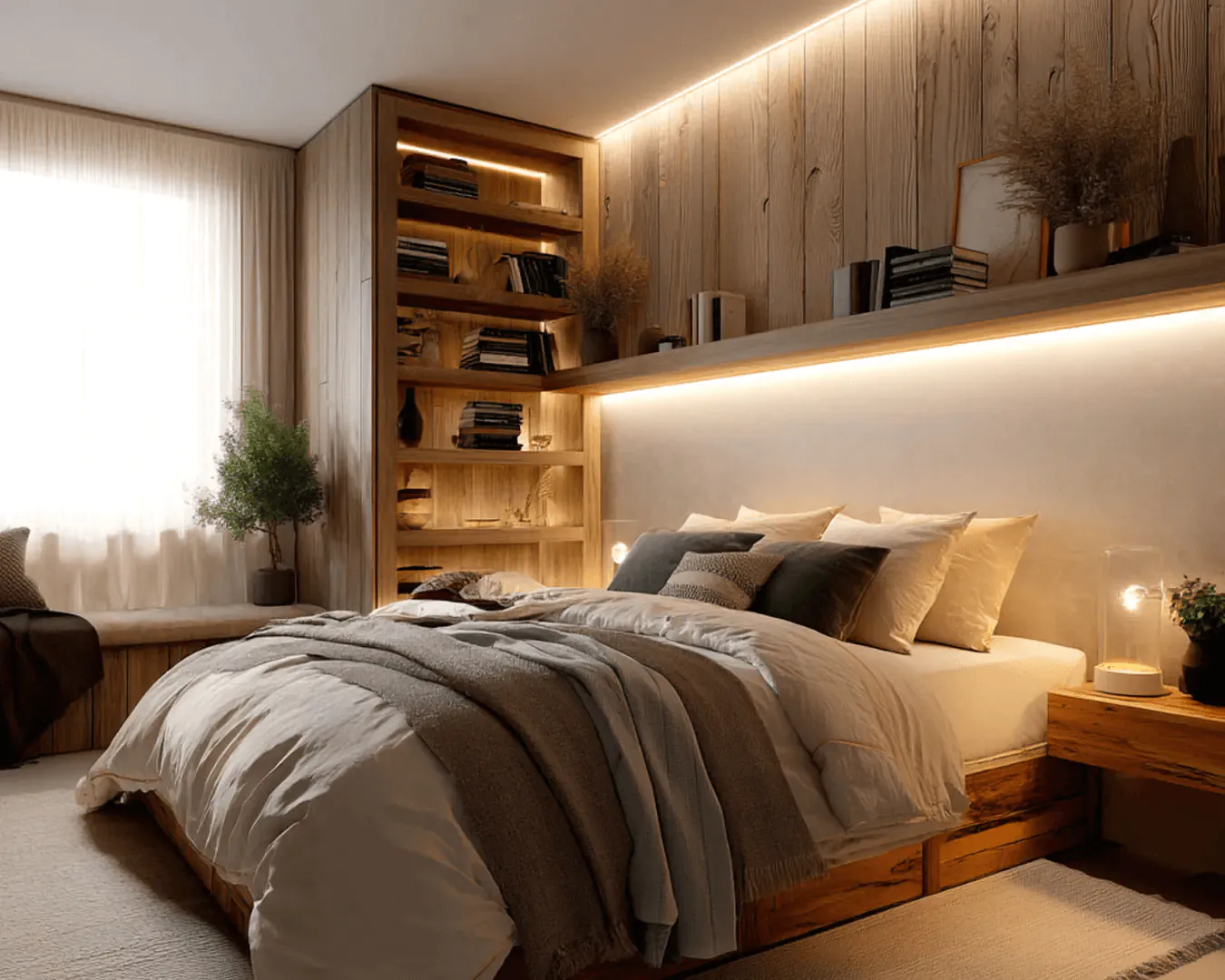 LED-strips i soverommet